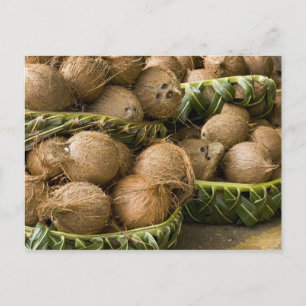 Postal Polinesia, Reino de Tonga. Visualización de cocos