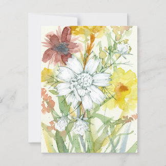 Postal Polinizador de flores blancas de abeja de miel acu