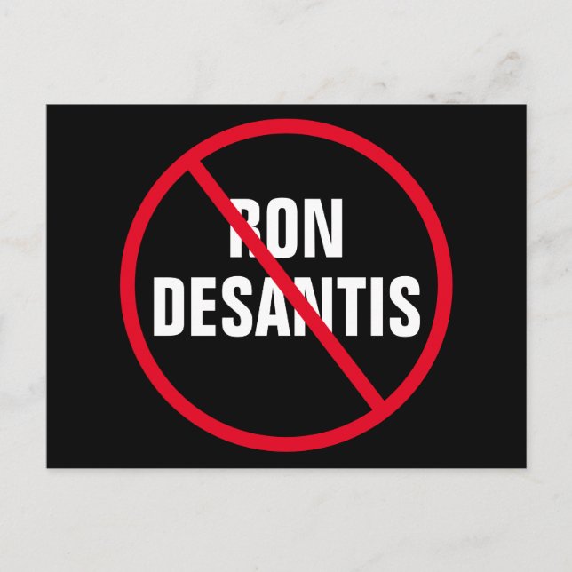 Postal Política anti-ron de desantis (Anverso)
