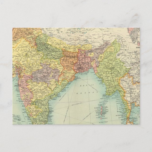 Postal Política de India y de India (Anverso)