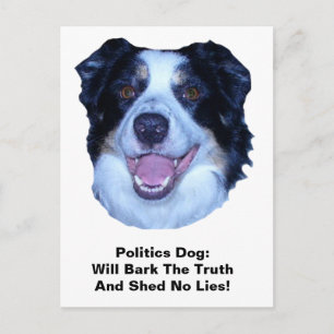 Postal Política Frontera Collie Bark La Postcarta De La V