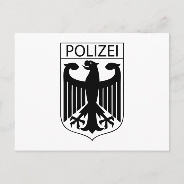 Postal POLIZEI - Regalos de símbolos de la policía aleman (Anverso)