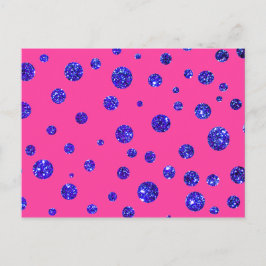 Postal Polka con manchas rosadas y púrpuras divertida