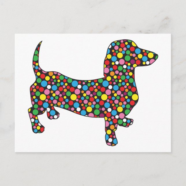 Postal Polka Dot Dachshund (Anverso)