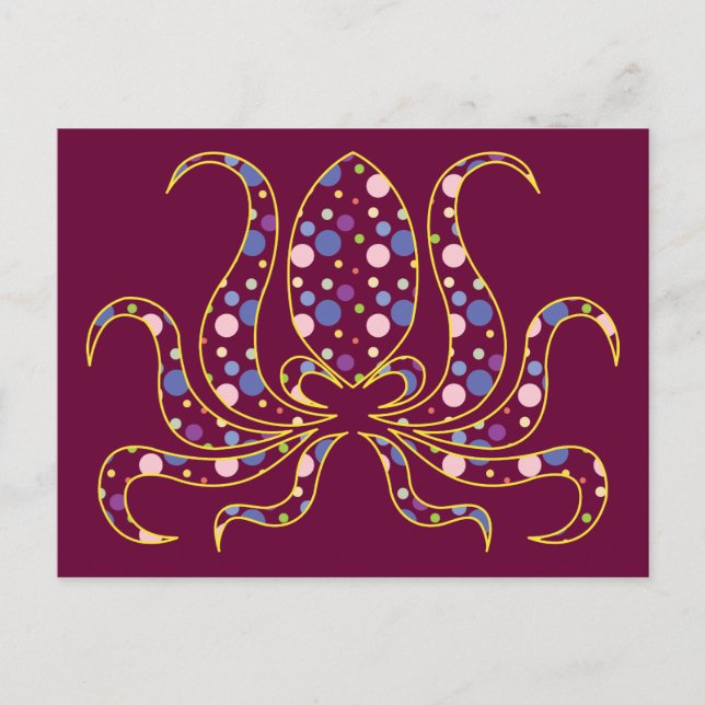 Postal Polka Dot Octopus (Anverso)