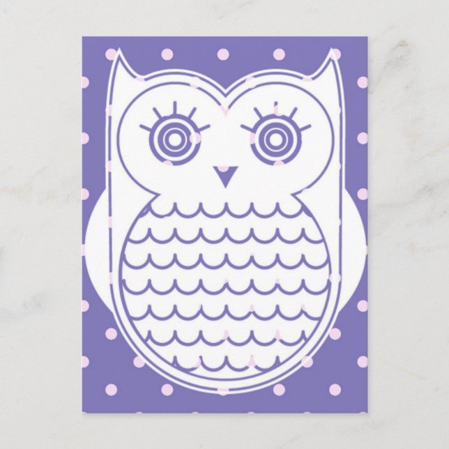 Postal Polka Dot Owl (Anverso)