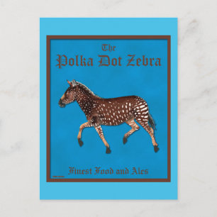 Postal Polka Dot Zebra English Pub