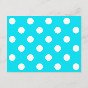 Postal Polka puntos código hex cian 00E3F4