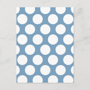 Postal Polkadot azul claro