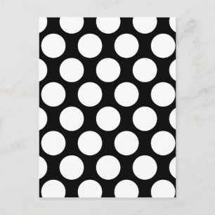 Postal Polkadot blanco y negro