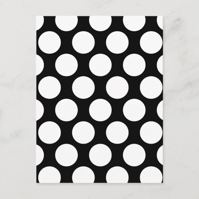 Postal Polkadot blanco y negro (Anverso)