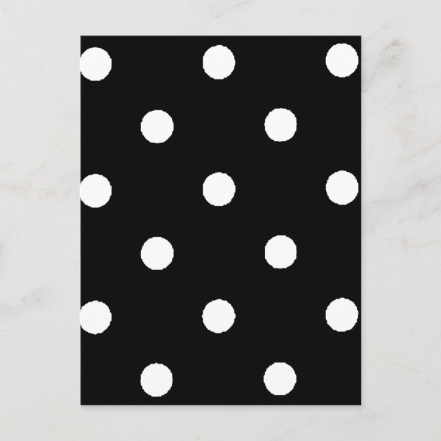 Postal polkadots negros y blancos (Anverso)