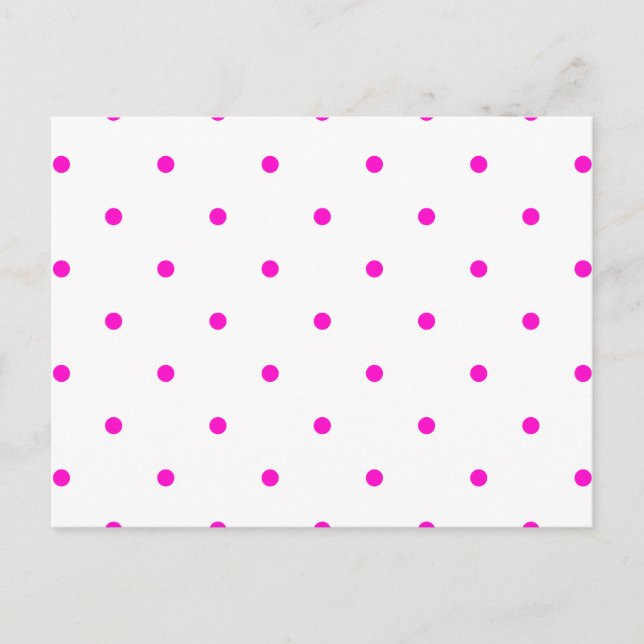 Postal Polkadots rosados pequeños (Anverso)