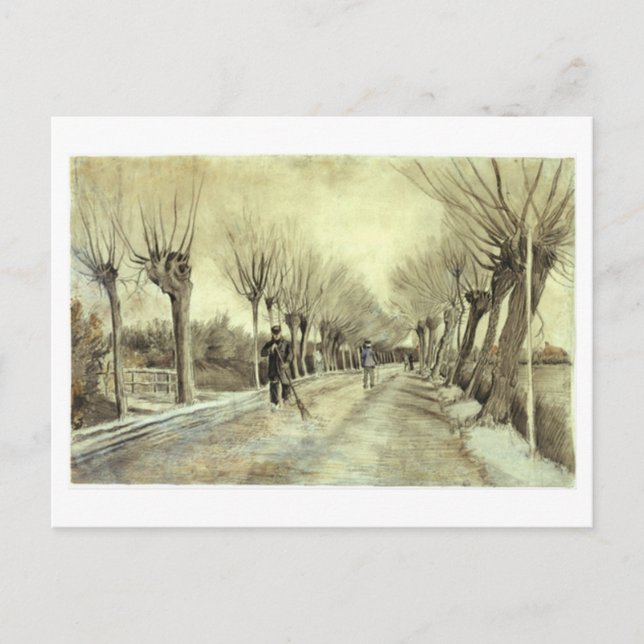 Postal Pollard Willows, hombre con cuarto, Bella Artes Va (Anverso)