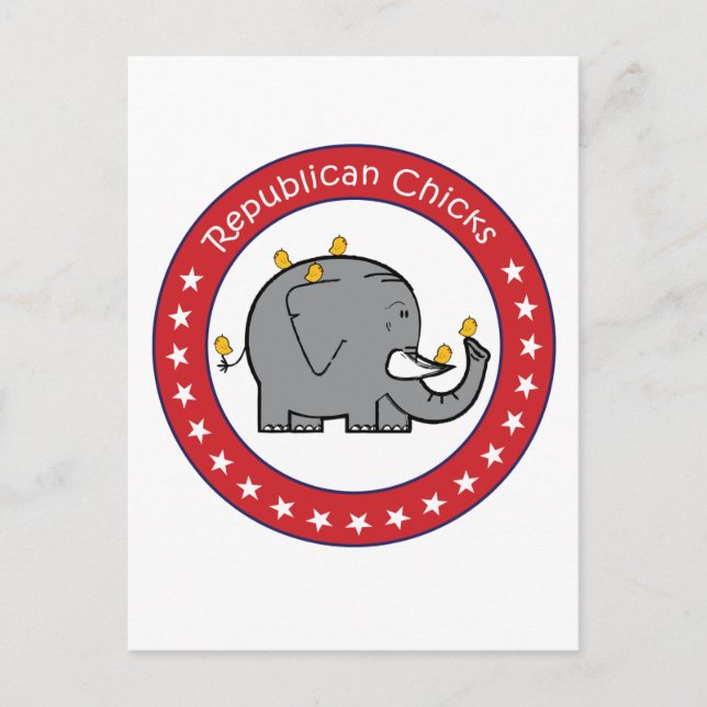 Postal pollitos republicanos (Anverso)