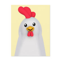Pollo blanco y gallo blanco