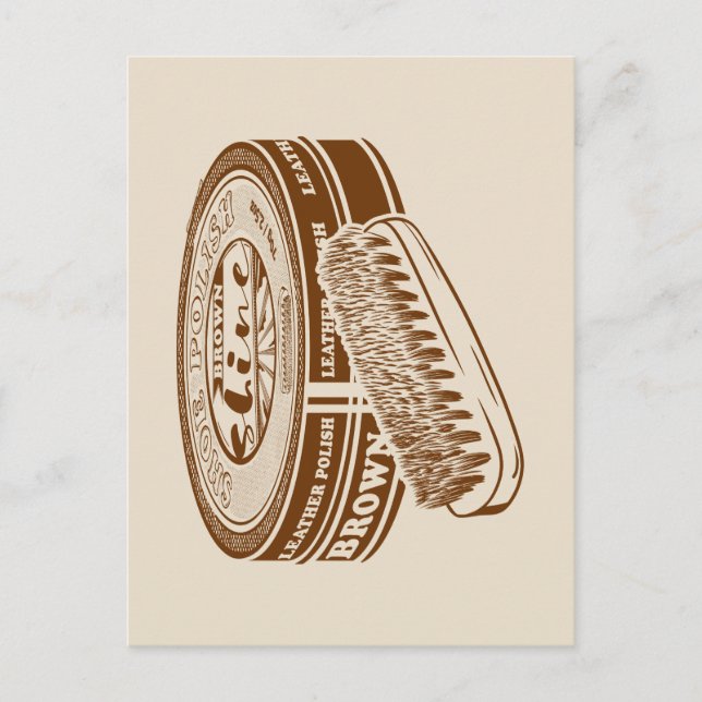 Postal Pollo de calzado marrón (Anverso)