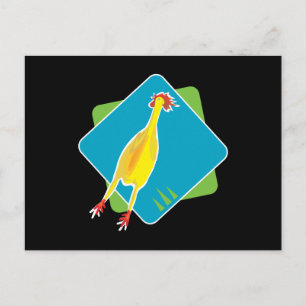 Postal pollo de goma