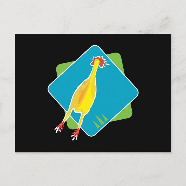 Postal pollo de goma (Anverso)