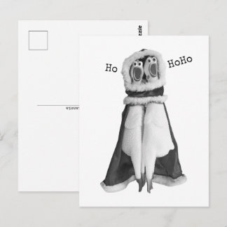 Postal Pollo de goma Santa Postcard