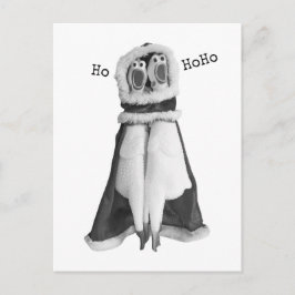 Postal Pollo de goma Santa Postcard