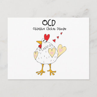 Postal Pollo en amor