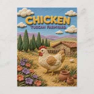 Postal Pollo Tuscan Farmyard Modern KlayKoo