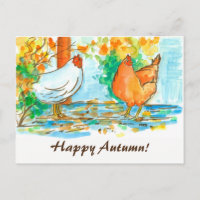 Pollos acuáticos Feliz otoño