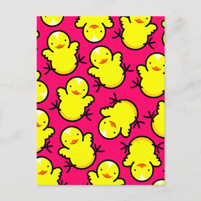 Postal Polluelos calientes (Anverso)