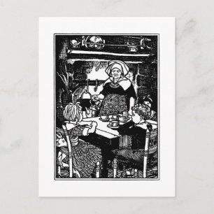 Postal Polly coloca el hervidor en rima de guardería