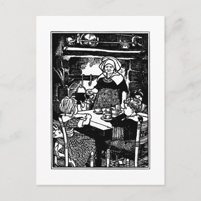 Postal Polly coloca el hervidor en rima de guardería (Anverso)