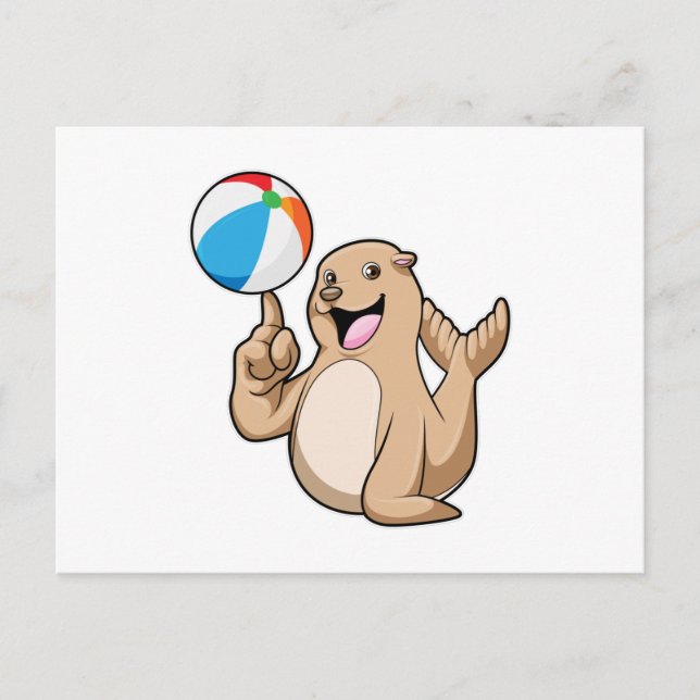 Postal Polo acuático de agua de foca (Anverso)