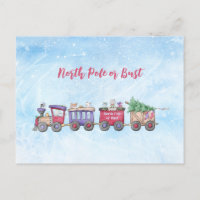 Polo Norte o Nada Locomotora de Navidad Personaliz