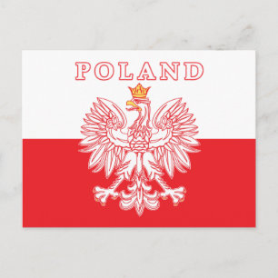Postal Polonia Con Águila Polaca Roja