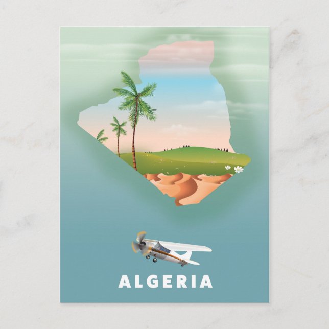 Postal Polonia Ilustración de carteles de viaje. (Anverso)