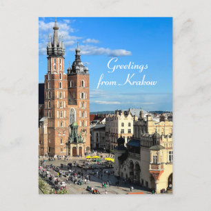 Postal Polonia: La Basílica de San María de Cracovia pers