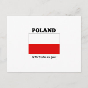 Postal Polonia "Por nuestra libertad y la tuya"