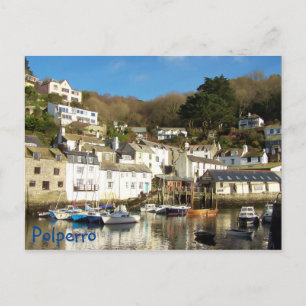 Postal Polperro Harbor Cornwall England