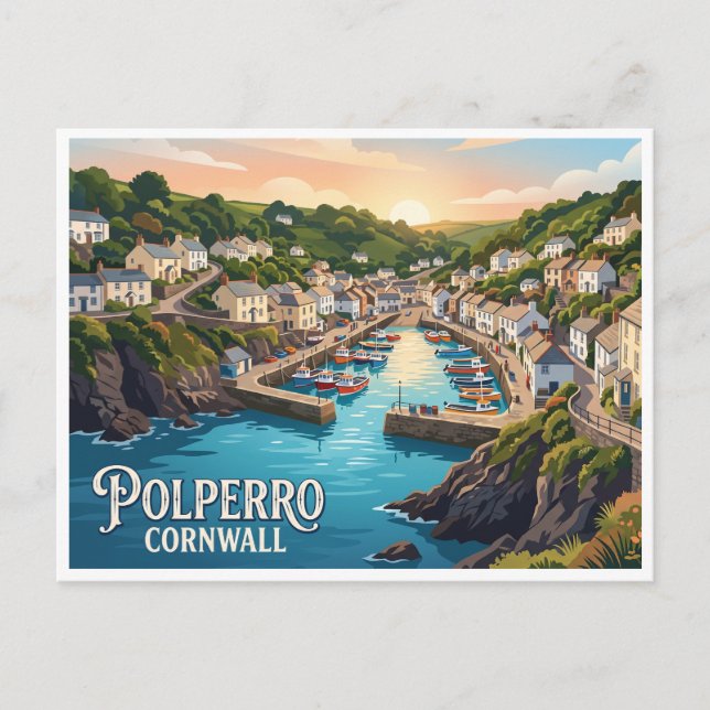 Postal Polperro Inglaterra (Anverso)