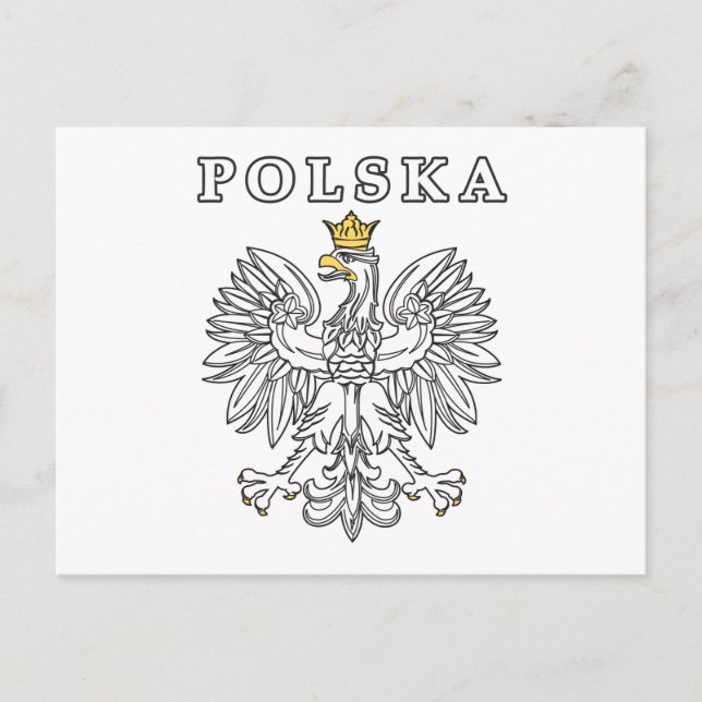 Postal Polska con águila polaca (Anverso)