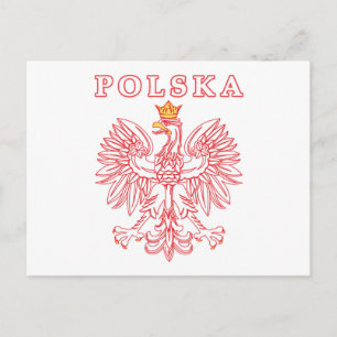 Postal Polska Con Águila Polaca Roja