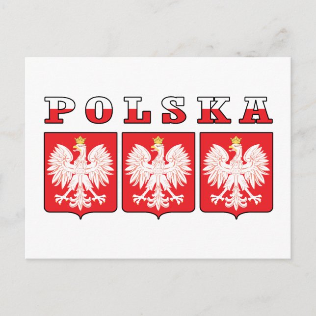 Postal Polska Eagle Shields (Anverso)