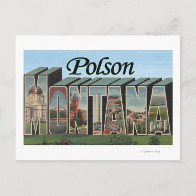 Postal Polson, Montana (Anverso)