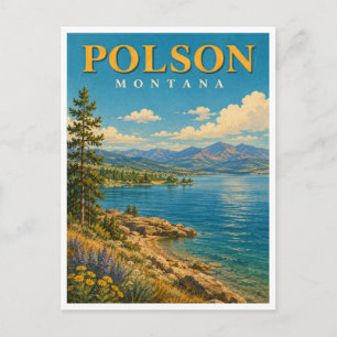 Postal Polson Montana Flathead Lake GeoSaga