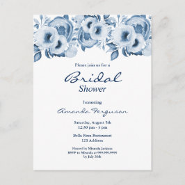 Postal Polvorientos azules invitan a una ducha de novia b