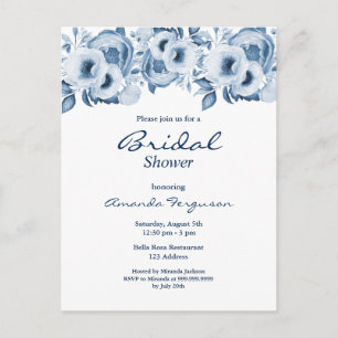 Postal Polvorientos azules invitan a una ducha de novia b