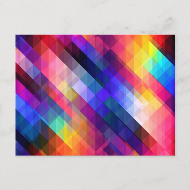 Postal Polygon abstract colorful pattern (Anverso)