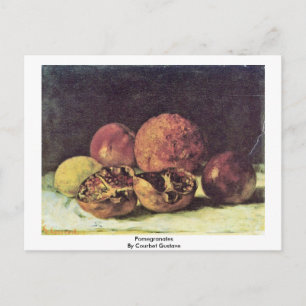 Postal Pomegranates Por Courbet Gustave