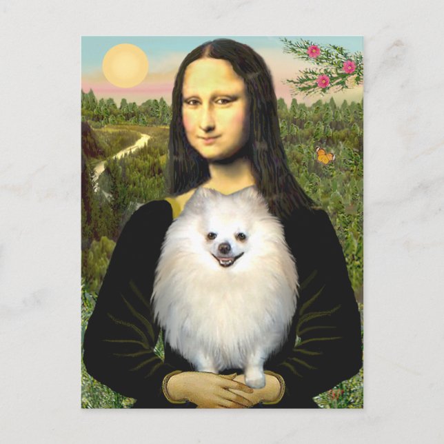 Postal Pomerania (crema) - Mona Lisa (Anverso)