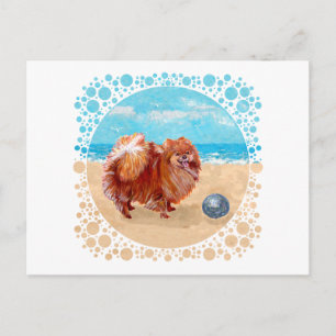 Postal Pomerania en la orilla del mar